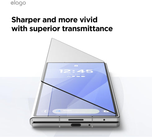 elago Samsung Galaxy Z Fold 7 Tempered Glass Screen Protector Flex Window