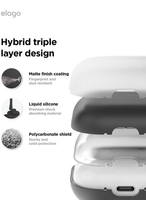 elago AirPods 4 Case Liquid Hybrid Hang