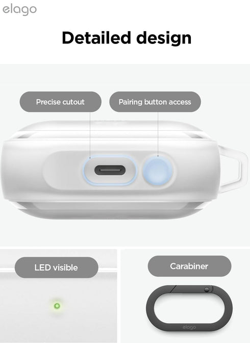 elago Samsung Galaxy Buds 3 / 3 PRO Case EDC Hang with Carabiner