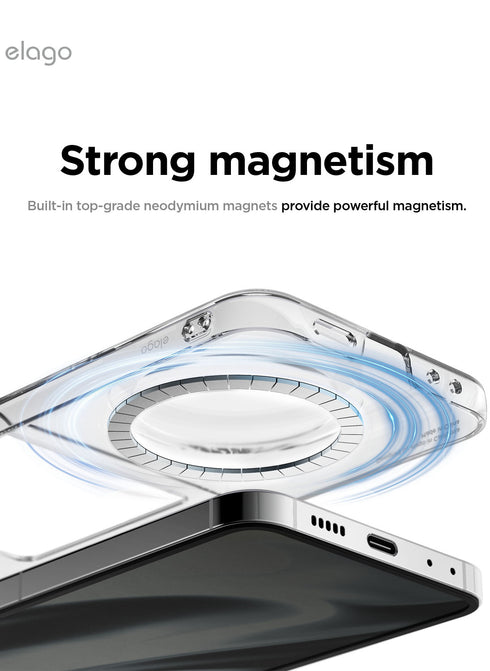 elago Samsung Galaxy Z Flip 6 Case Magnetic Hybrid Clear