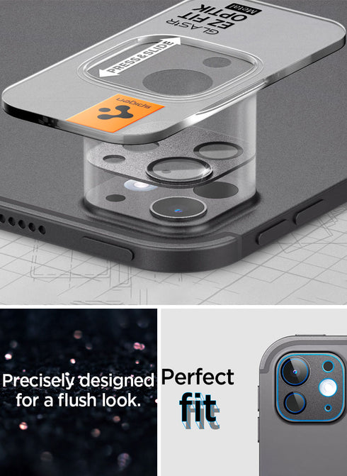 Spigen iPad Pro 13" / iPad Pro 11" M4 (2024) Camera Lens Screen Protector GLAStR Optik Metal EZ Fit