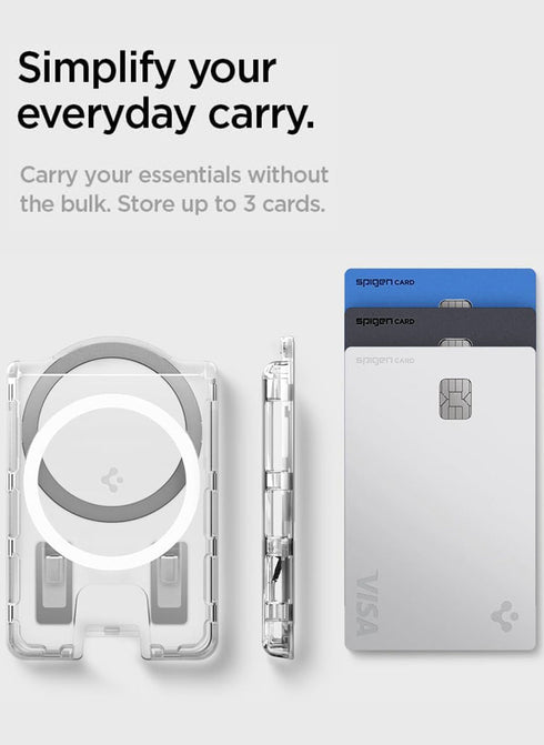 Spigen Samsung Galaxy S25 series Dual-Side Magnetic Wallet 3 Cards Holder Ultra Hybrid (MagFit Plus)