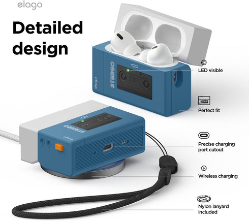 elago AirPods PRO 2 Case Cassette Player Hang