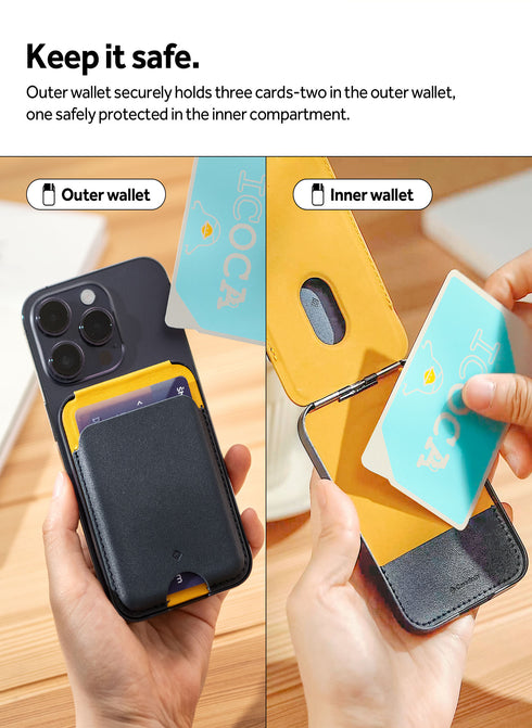 Caseology Magnetic Wallet 3 Cards Holder Nano Pop with Stand