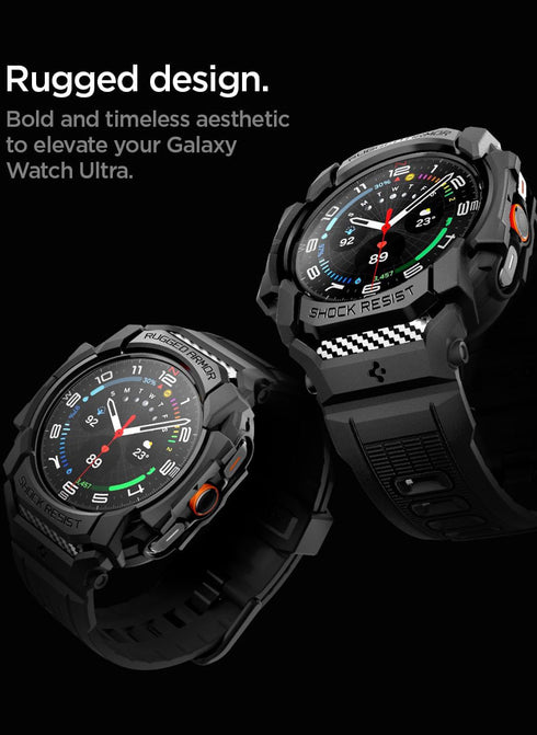 Spigen Samsung Galaxy Watch ULTRA (47mm) Band with Case Rugged Armor PRO