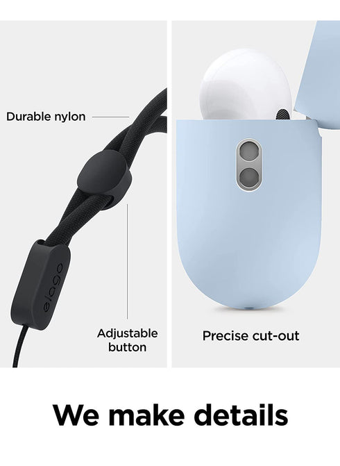 elago AirPods PRO 2 Case Liquid Hybrid Hang with Lanyard