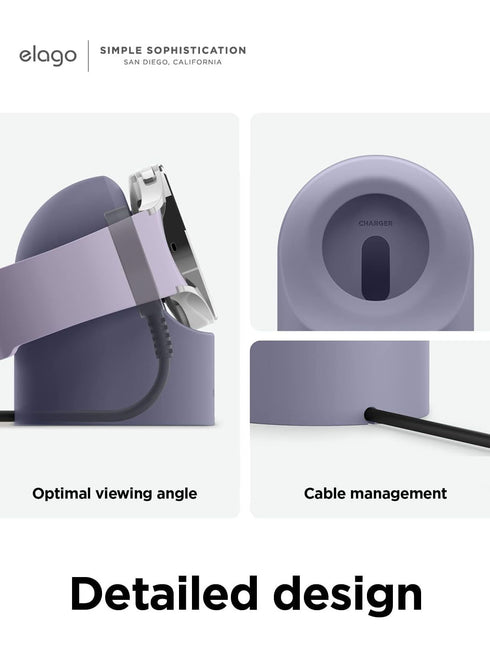 elago Samsung Galaxy Watch 8 / 8 Classic / 7 Ultra / 7 / 6 / 6 Classic / 5 / 5 Pro (40/43/44/45/47mm) Charger GW2 Stand