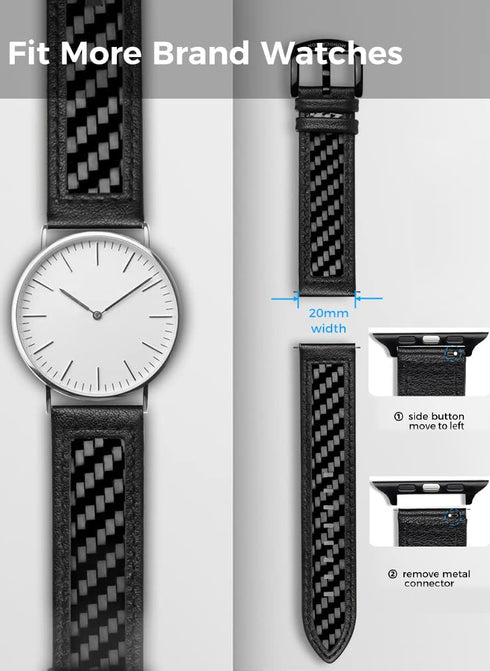MONOCARBON Apple Watch Band (49/45/44/42mm) Real Carbon Fiber