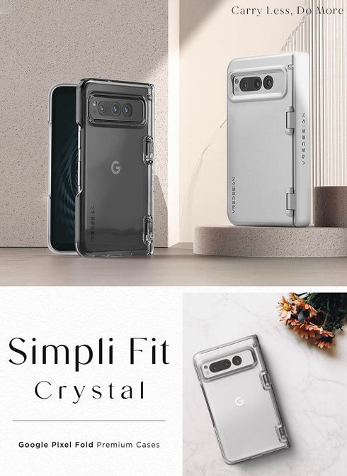 VRS Design Google Pixel Fold Case Simpli Fit Crsytal