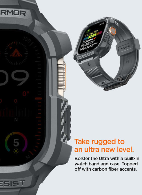 Spigen Apple Watch ULTRA (49mm) Band with Case Rugged Armor PRO