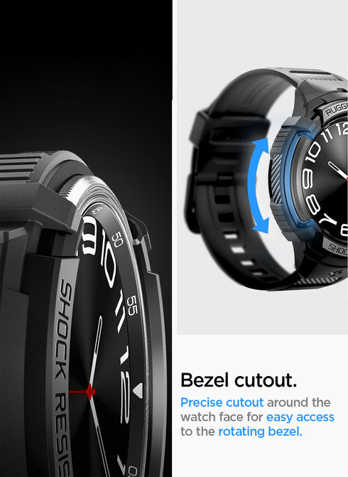 Spigen Samsung Galaxy Watch 6 Classic (47mm) Band with Case Rugged Armor PRO