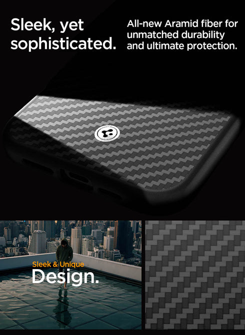 Spigen iPhone 15 PRO Case Enzo Aramid Fiber MagFit
