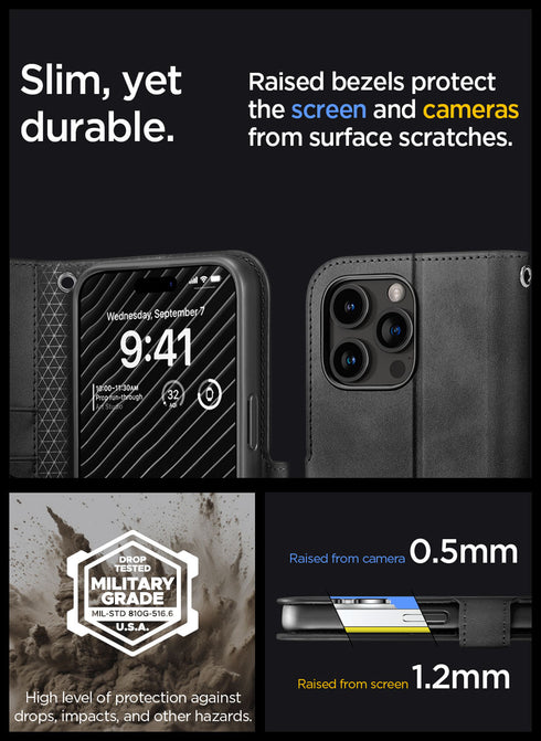 Spigen iPhone 15 Pro MAX Case Wallet S PRO