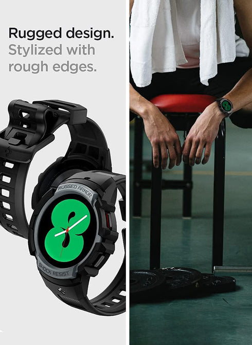 Spigen Samsung Galaxy Watch FE/5/4 (40mm) Band with Case Rugged Armor PRO