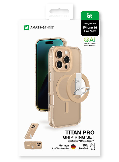 Amazing Thing iPhone 16 Pro MAX Case Titan Pro MAG Grip Ring Set (MagSafe)