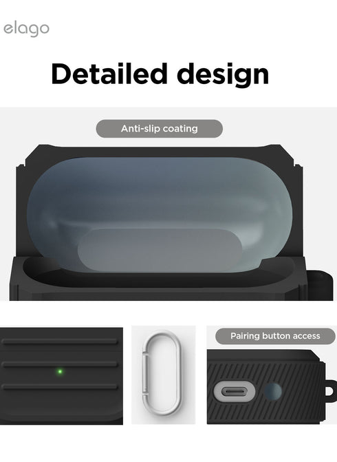 elago Samsung Galaxy Buds 3 / 3 PRO Case Armor Hang with Carabiner