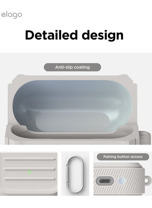 elago Samsung Galaxy Buds 3 / 3 PRO Case Armor Hang with Carabiner