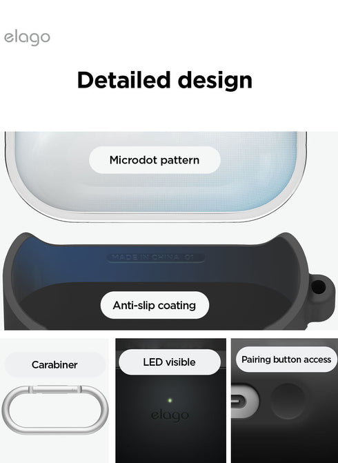 elago Samsung Galaxy Buds 3 / 3 PRO Case Duo Hang with Carabiner