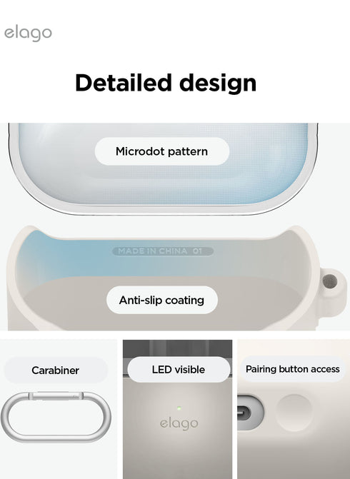 elago Samsung Galaxy Buds 3 / 3 PRO Case Duo Hang with Carabiner