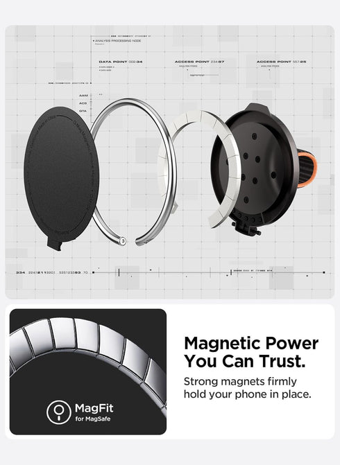 Spigen O-Mag Ring (MagFit) Magnetic Ring Holder with Kickstand and Strap