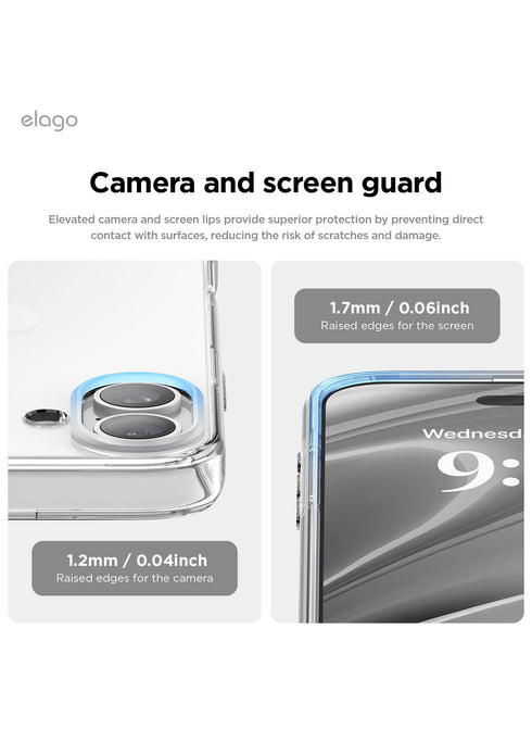 elago iPhone 16 Case Hybrid Clear