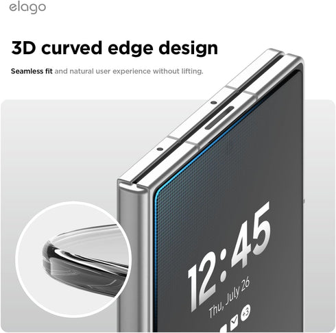 elago Samsung Galaxy Z Fold 7 Tempered Glass Screen Protector Flex Window