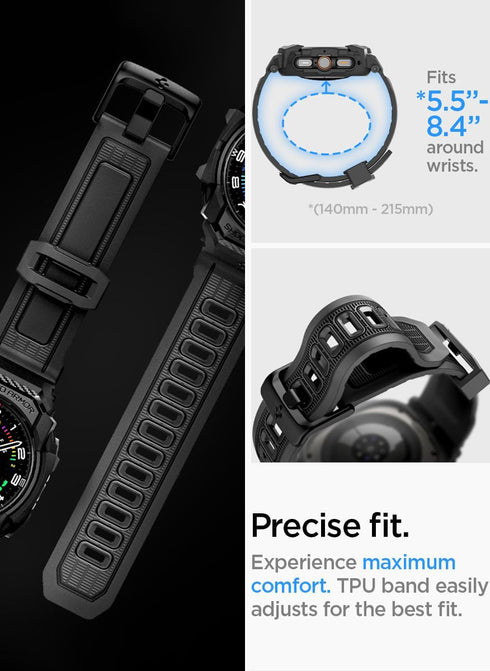 Spigen Samsung Galaxy Watch ULTRA (47mm) Band with Case Rugged Armor PRO