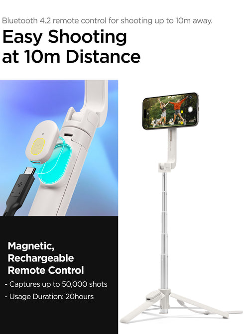 Spigen MagSafe 24" Extendable Selfie Stick Tripod Stand with Bluetooth Remote