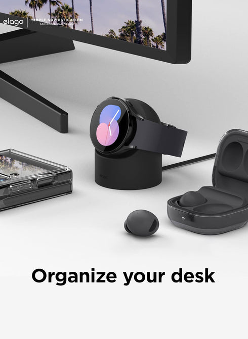 elago Samsung Galaxy Watch 8 / 8 Classic / 7 Ultra / 7 / 6 / 6 Classic / 5 / 5 Pro (40/43/44/45/47mm) Charger GW2 Stand