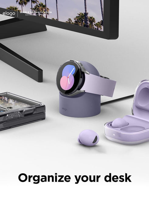 elago Samsung Galaxy Watch 8 / 8 Classic / 7 Ultra / 7 / 6 / 6 Classic / 5 / 5 Pro (40/43/44/45/47mm) Charger GW2 Stand