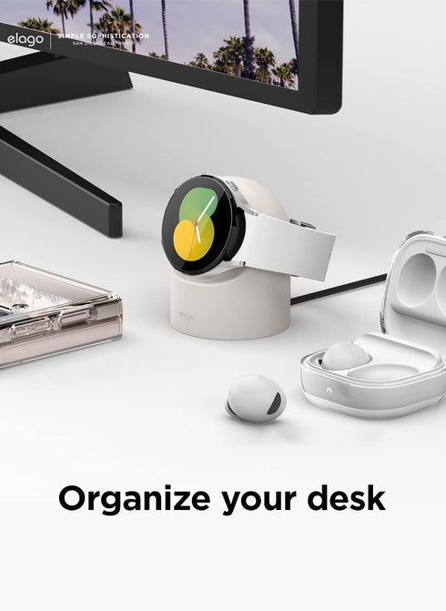 elago Samsung Galaxy Watch 8 / 8 Classic / 7 Ultra / 7 / 6 / 6 Classic / 5 / 5 Pro (40/43/44/45/47mm) Charger GW2 Stand