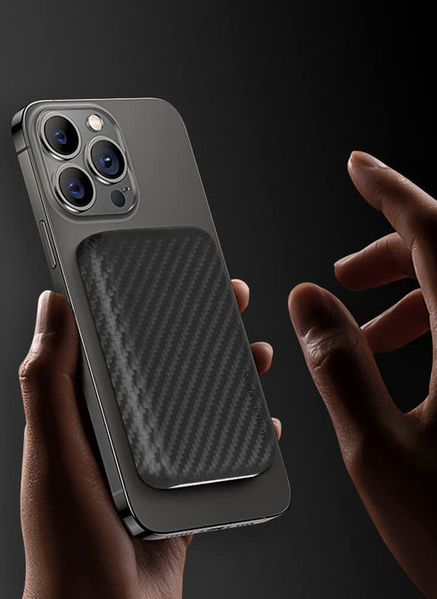 MONOCARBON MagSafe Battery Pack Case Real Carbon Fiber