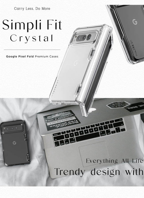 VRS Design Google Pixel Fold Case Simpli Fit Crsytal