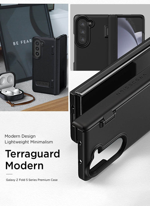 VRS Design Samsung Galaxy Z Fold 5 Case Terra Guard MODERN with Front Screen Protector