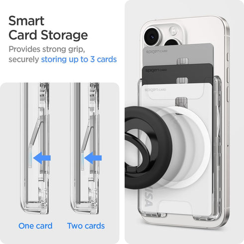 Spigen Dual-Side Magnetic Wallet 3 Cards Ultra Hybrid (MagFit Plus)