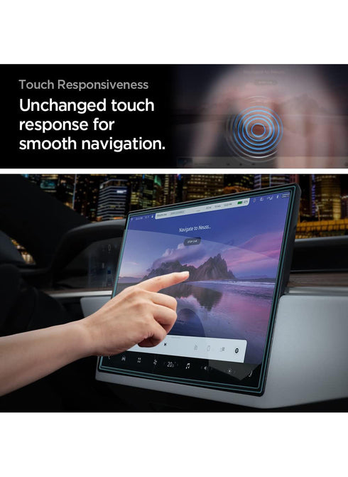 Spigen Tesla Model S / X (2025/2021) Tempered Glass Screen Protector GLAStR EZ Fit