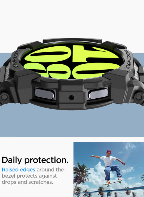 Spigen Samsung Galaxy Watch 7 (44mm) Band with Case Rugged Armor PRO