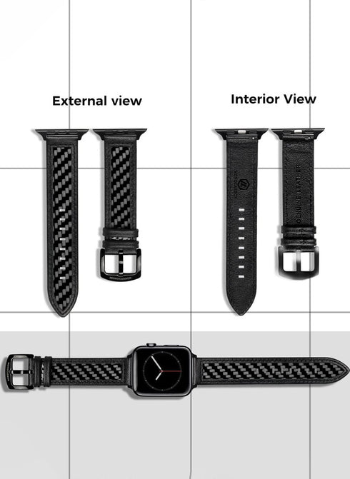 MONOCARBON Apple Watch Band (49/45/44/42mm) Real Carbon Fiber