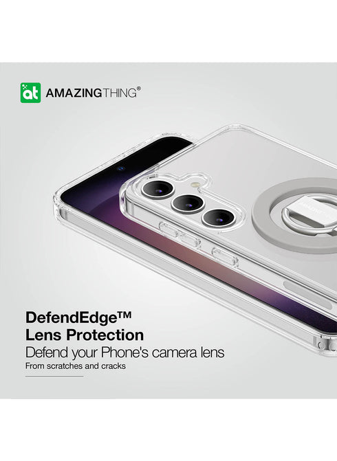 Amazing Thing Galaxy S24 PLUS Case with Ring Holder Stand Minimal Mag Grip