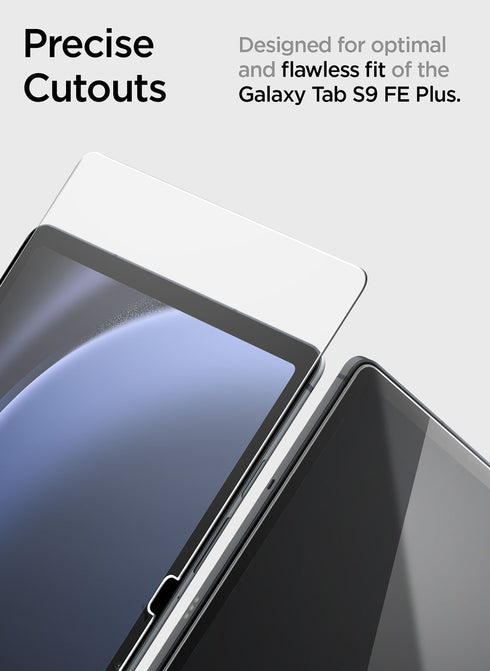 Spigen Samsung Galaxy Tab S9 FE PLUS Tempered Glass Screen Protector GLAStR Slim