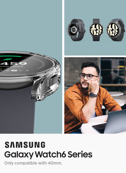 Spigen Samsung Galaxy Watch 6 (40mm) Case Ultra Hybrid with built-in Screen Protector