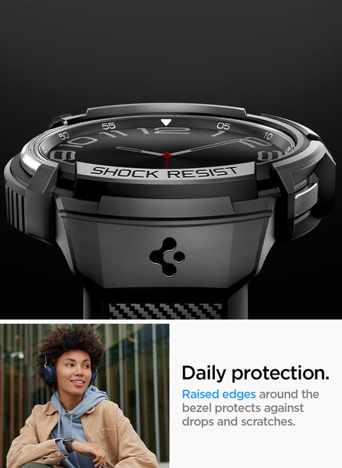 Spigen Samsung Galaxy Watch 6 Classic (47mm) Band with Case Rugged Armor PRO