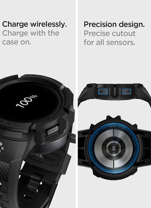 Spigen Samsung Galaxy Watch FE/5/4 (40mm) Band with Case Rugged Armor PRO