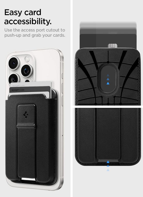 Spigen Magnetic Wallet 3 Cards Holder Smart Fold 2 with Kickstand (MagFit)