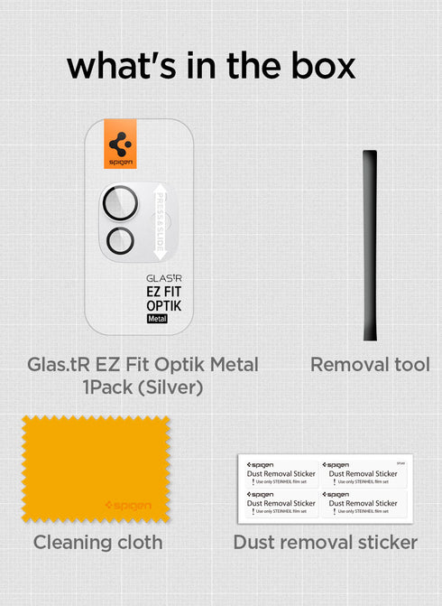 Spigen iPad Pro 13" / iPad Pro 11" M4 (2024) Camera Lens Screen Protector GLAStR Optik Metal EZ Fit