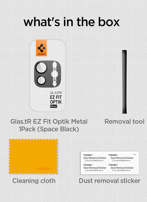 Spigen iPad Pro 13" / iPad Pro 11" M4 (2024) Camera Lens Screen Protector GLAStR Optik Metal EZ Fit