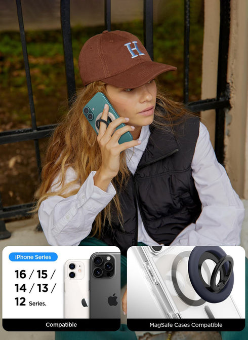 Spigen Silicone Magnetic Ring Holder Nano Pop MagFit with Kickstand