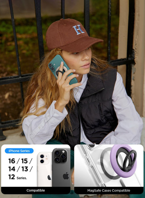 Spigen Silicone Magnetic Ring Holder Nano Pop MagFit with Kickstand