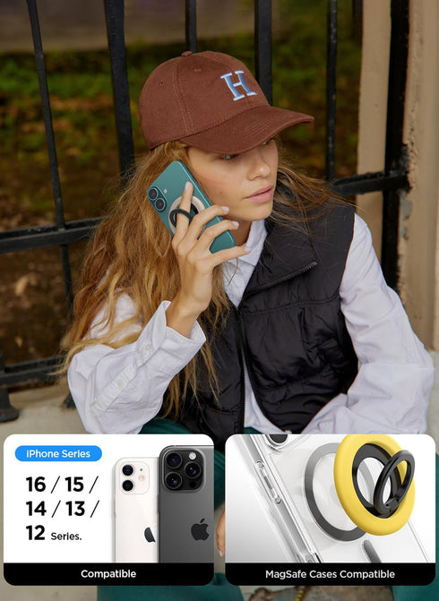 Spigen Silicone Magnetic Ring Holder Nano Pop MagFit with Kickstand