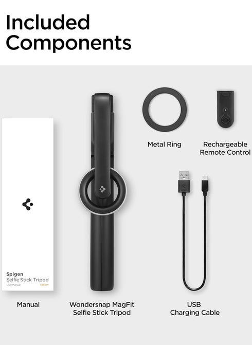 Spigen 47" MagSafe Selfie Stick Tripod with Bluetooth Remote